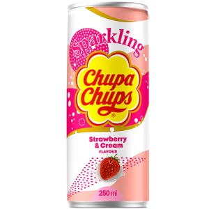chupa chups strawberry cream sparkling soda