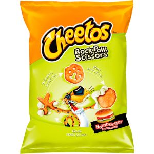 Cheetos Rock Paw Scissors - Chips de Mais Hamburger - Grand