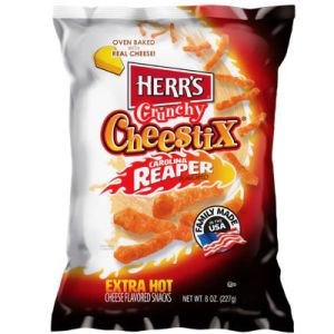 herr's crunchy cheestix carolina reaper chips