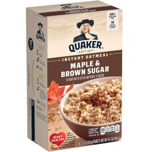 QUAKER INSTANT OATMEAL FLOCONS D'AVOINE SIROP D'ERABLE SUCRE ROUX